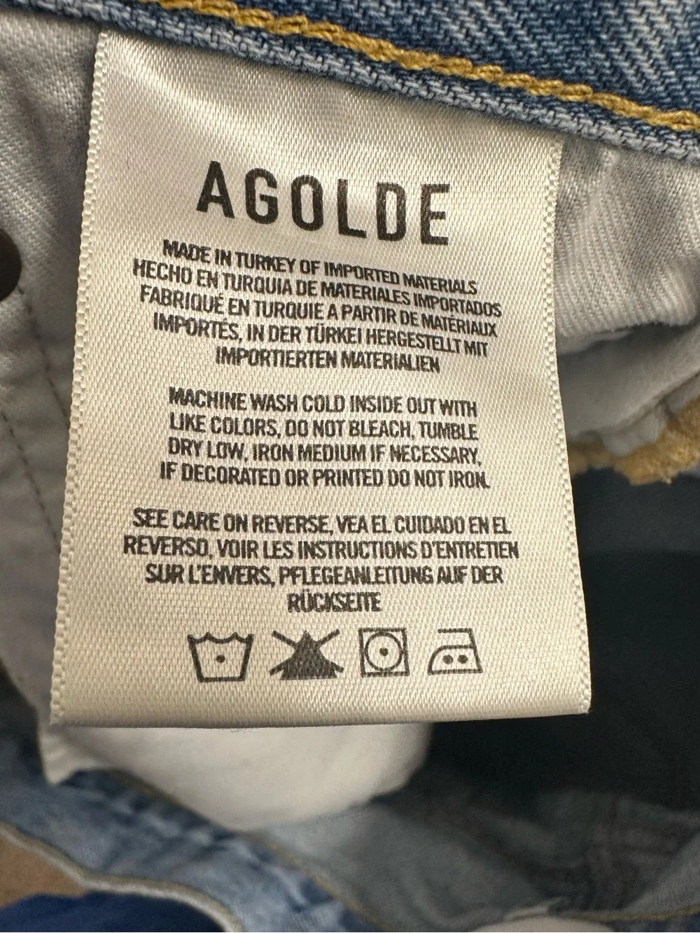 Agolde Long Parker Denim Shorts